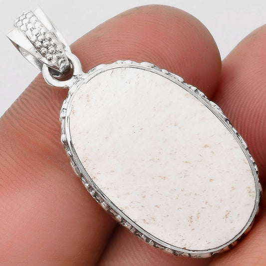 Natural White Scolecite Pendant P-1060 SDP106741