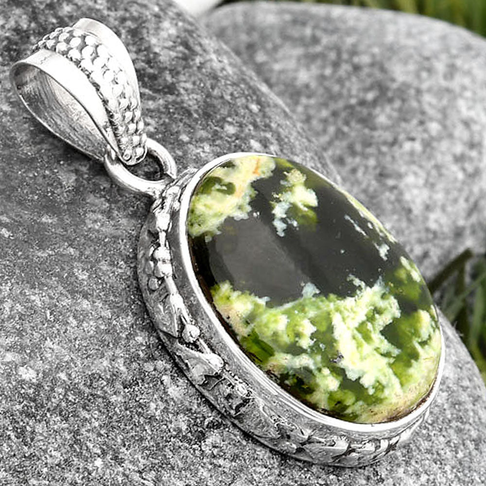 Natural Chrome Chalcedony Pendant P-1060 SDP106744