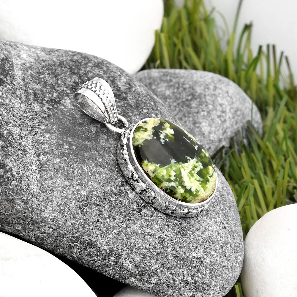 Natural Chrome Chalcedony Pendant P-1060 SDP106744