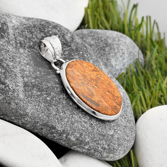 Natural Coquina Fossil Jasper - India Pendant P-1002 SDP106745