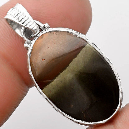 Natural Polygram Jasper Pendant P-1082 SDP106782