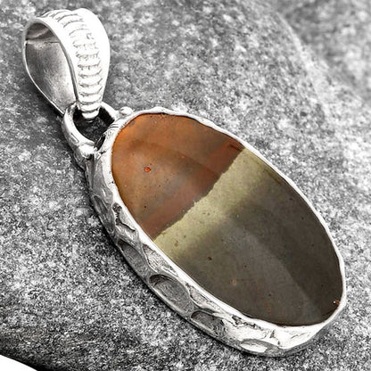 Natural Polygram Jasper Pendant P-1082 SDP106782