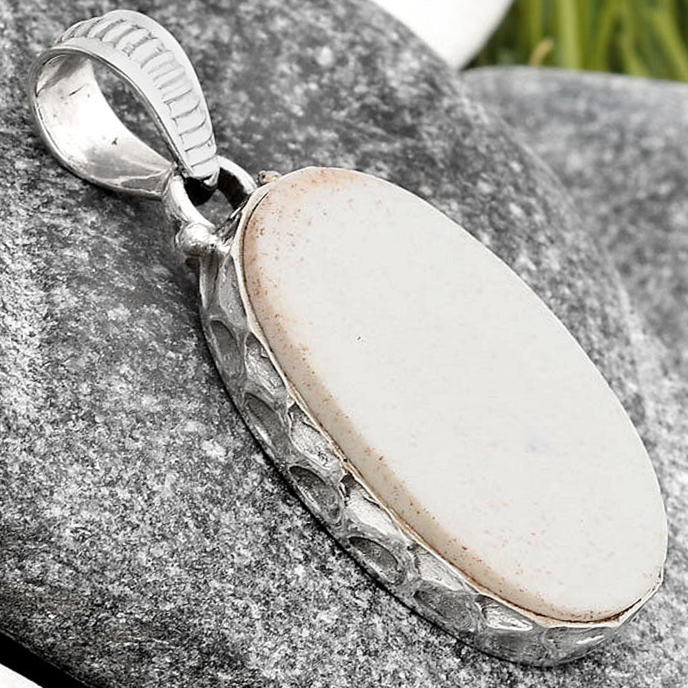 Natural White Scolecite Pendant P-1082 SDP106795