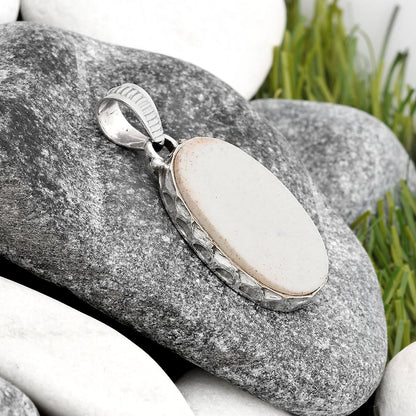 Natural White Scolecite Pendant P-1082 SDP106795