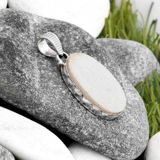Natural White Scolecite Pendant P-1082 SDP106795