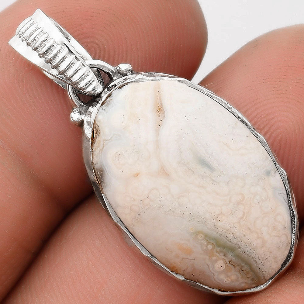 Natural Laguna Lace Agate - Mexican Pendant P-1082 SDP106809