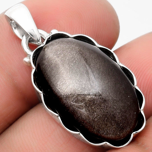 Natural Silver Obsidian Pendant P-1555 SDP107082