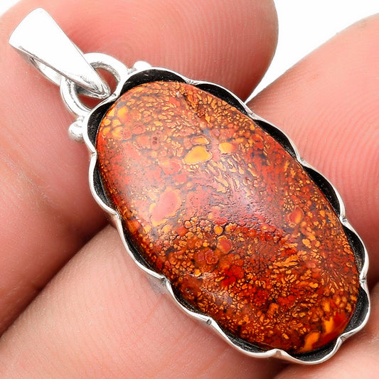 Natural Red Moss Agate Pendant P-1555 SDP107106