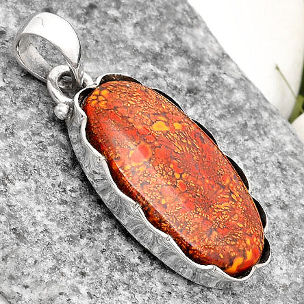 Natural Red Moss Agate Pendant P-1555 SDP107106