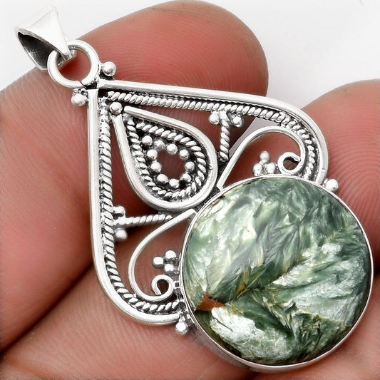 Natural Russian Seraphinite Pendant P-1541 SDP107257