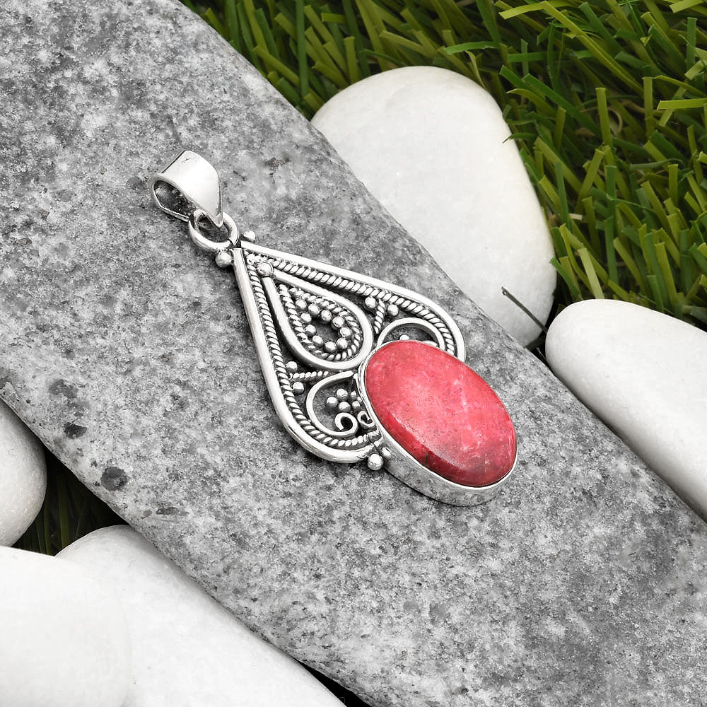 Natural Pink Thulite - Norway Pendant P-1541 SDP107260