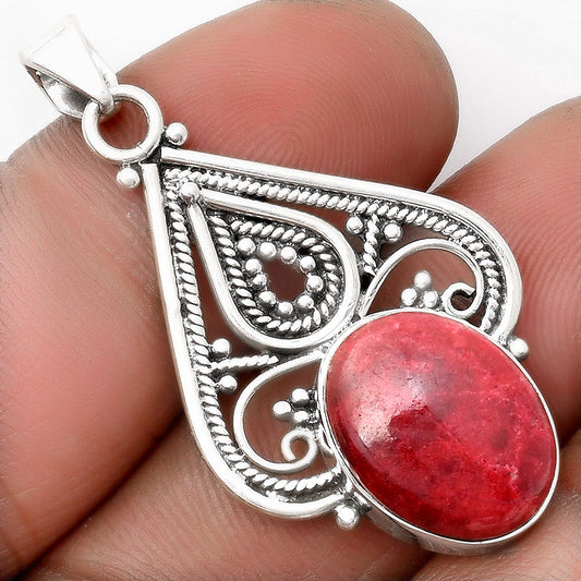 Natural Pink Thulite - Norway Pendant P-1541 SDP107273