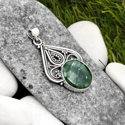 Natural Russian Seraphinite Pendant P-1541 SDP107275