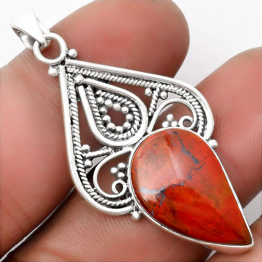 Natural Red Moss Agate Pendant P-1541 SDP107280