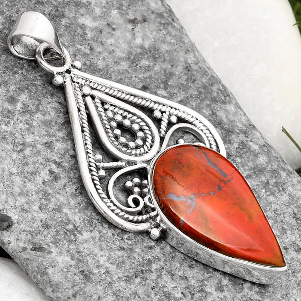 Natural Red Moss Agate Pendant P-1541 SDP107280