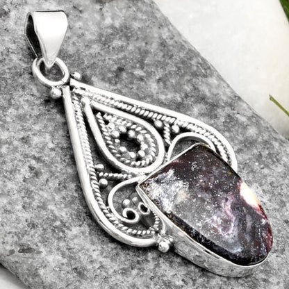 Natural Indian Blanket Jasper Pendant P-1541 SDP107281