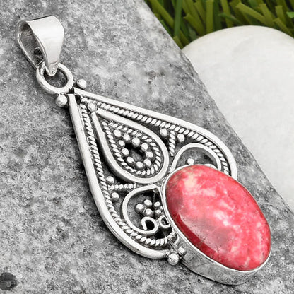 Natural Pink Thulite - Norway Pendant P-1541 SDP107283