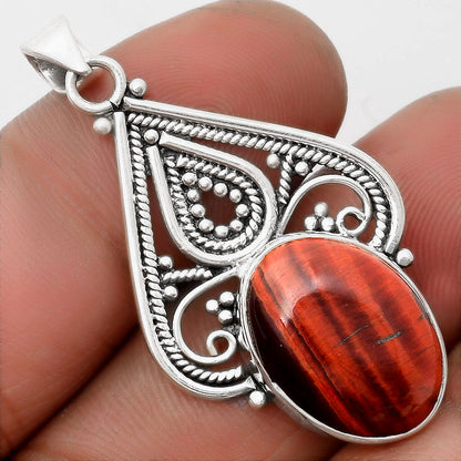 Natural Red Tiger Eye Pendant P-1541 SDP107284
