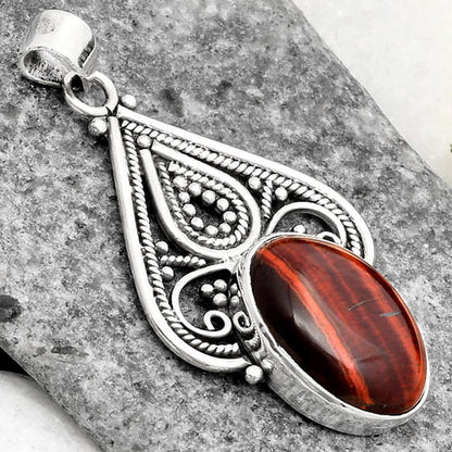 Natural Red Tiger Eye Pendant P-1541 SDP107284