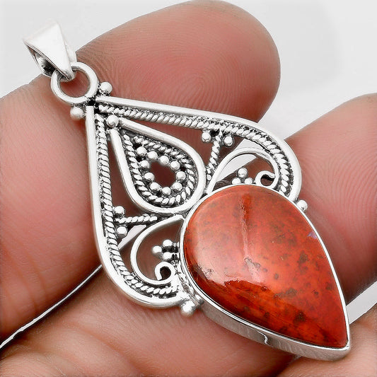 Natural Red Moss Agate Pendant P-1541 SDP107289
