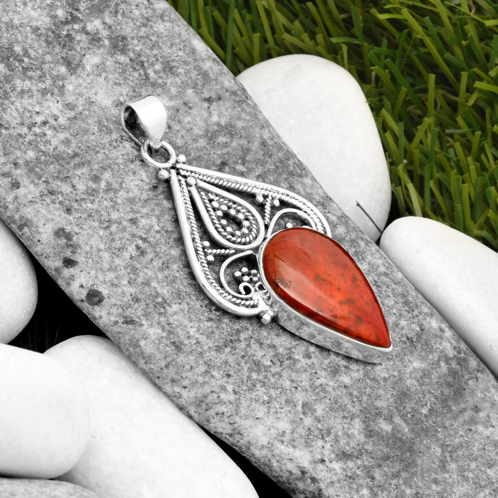 Natural Red Moss Agate Pendant P-1541 SDP107289