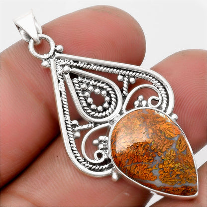 Natural Red Moss Agate Pendant P-1541 SDP107290