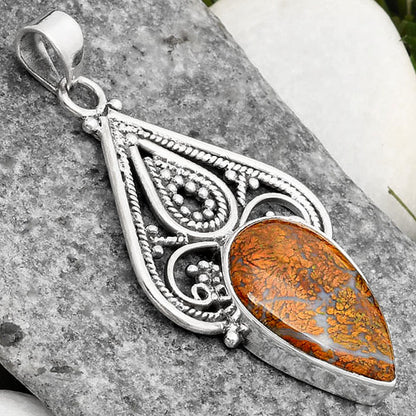 Natural Red Moss Agate Pendant P-1541 SDP107290