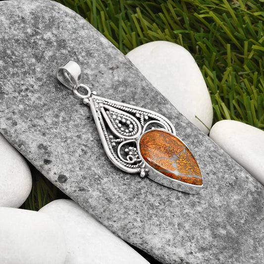 Natural Red Moss Agate Pendant P-1541 SDP107290