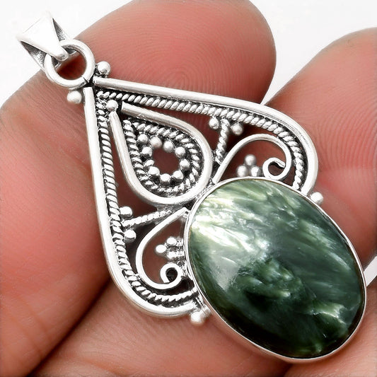Natural Russian Seraphinite Pendant P-1541 SDP107299