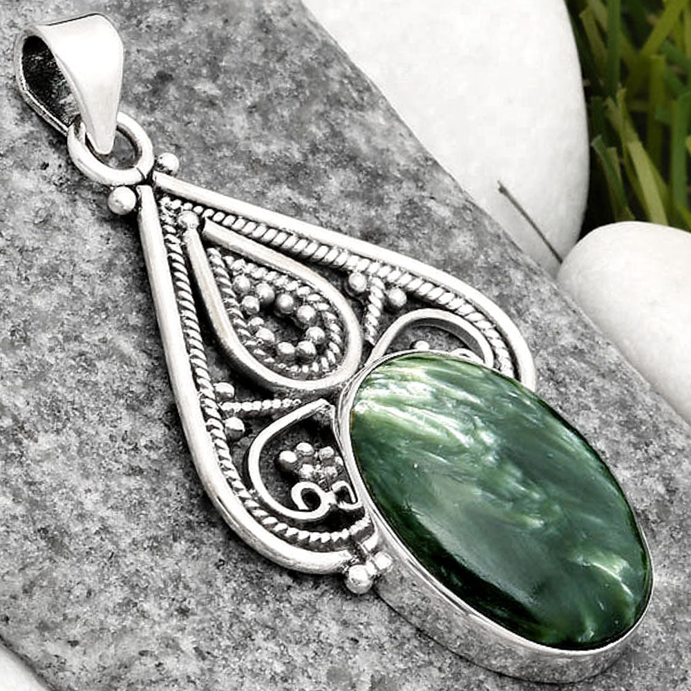 Natural Russian Seraphinite Pendant P-1541 SDP107299