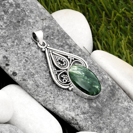 Natural Russian Seraphinite Pendant P-1541 SDP107299