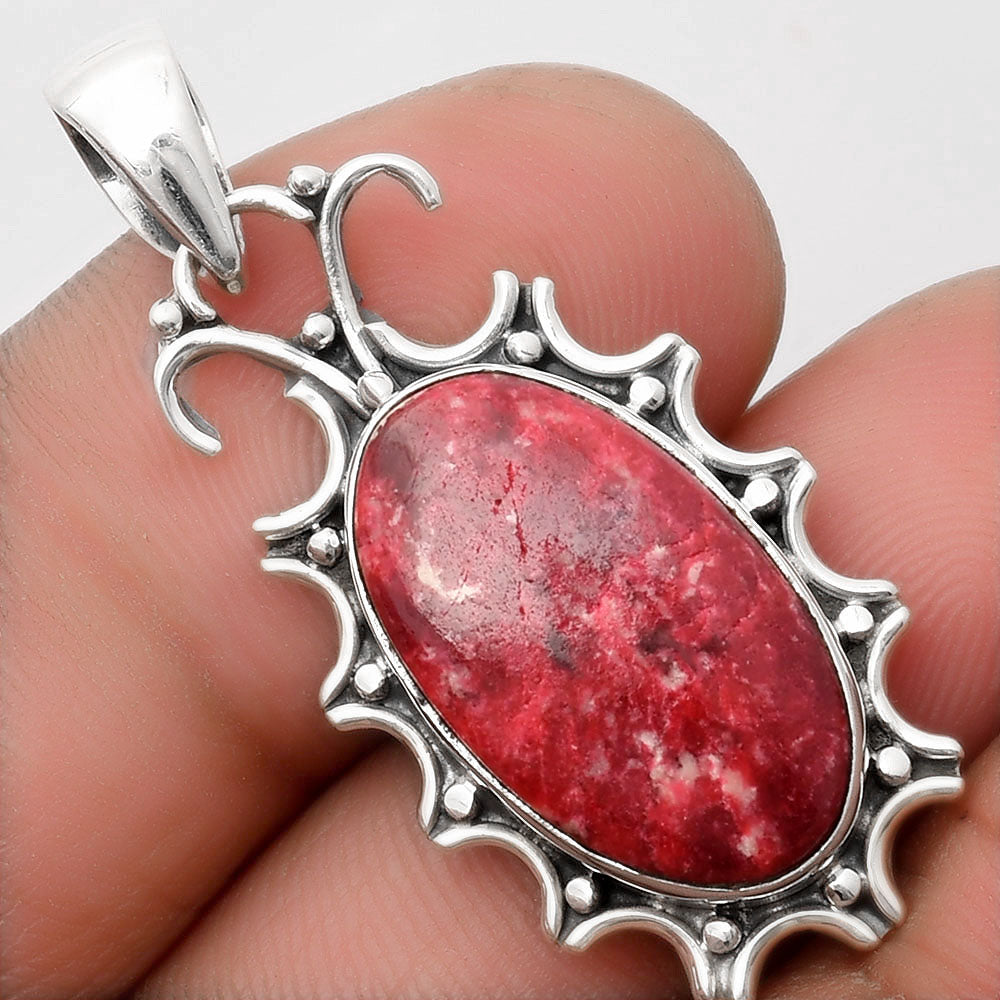 Natural Pink Thulite - Norway Pendant P-1249 SDP107306