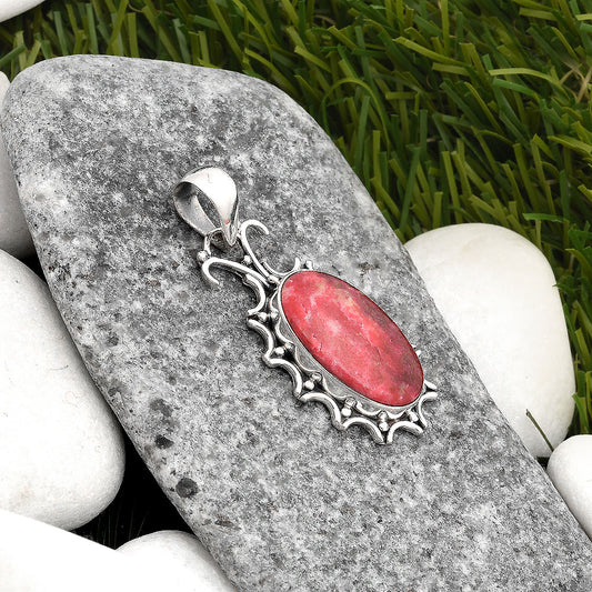 Natural Pink Thulite - Norway Pendant P-1249 SDP107315