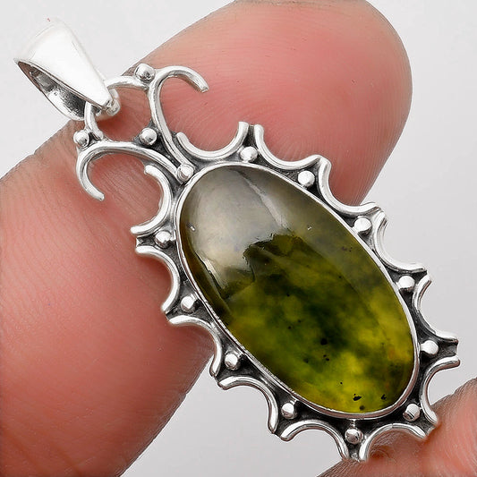 Natural Chrome Chalcedony Pendant P-1249 SDP107325