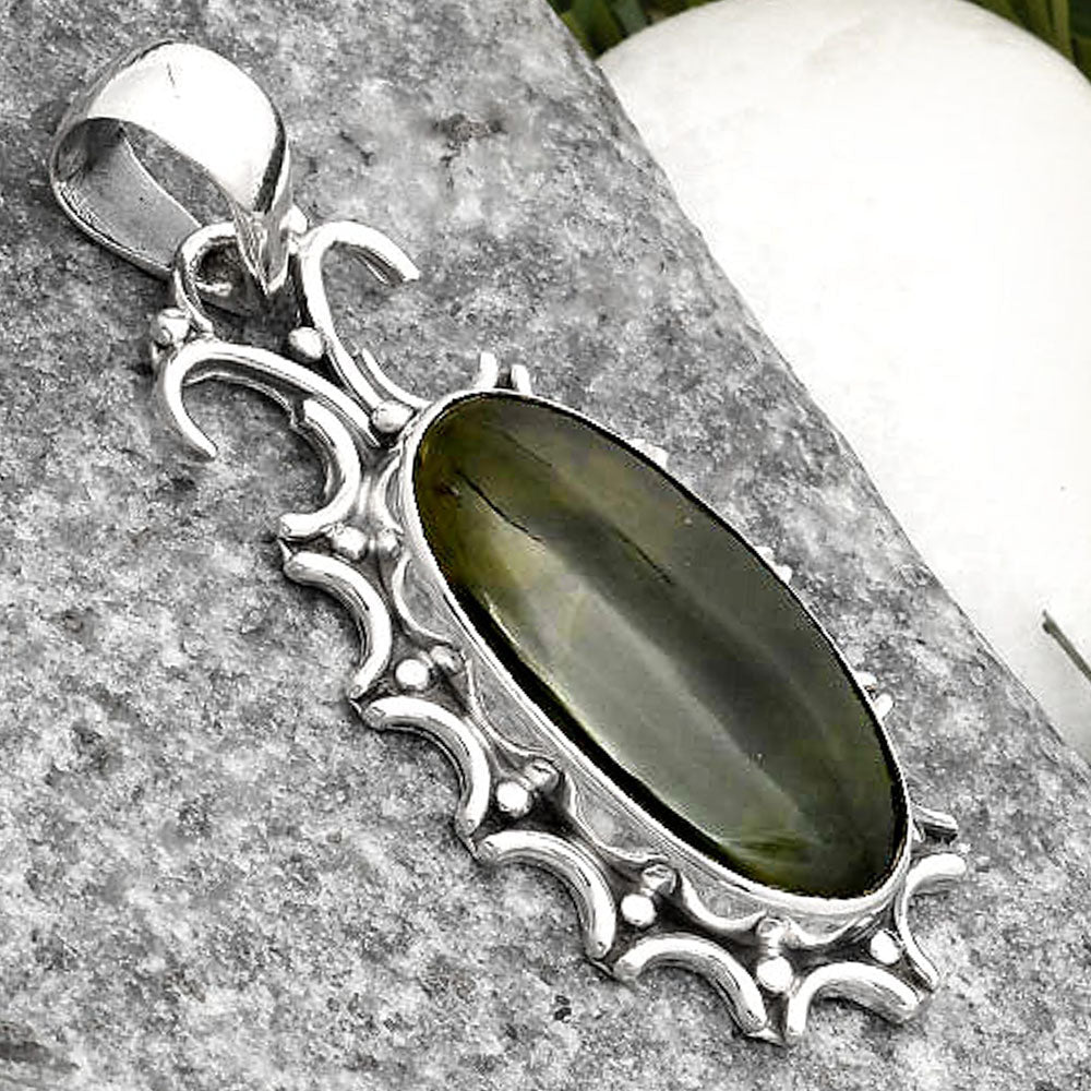 Natural Chrome Chalcedony Pendant P-1249 SDP107325