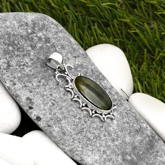 Natural Chrome Chalcedony Pendant P-1249 SDP107325