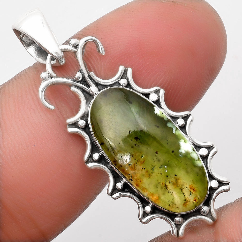 Natural Chrome Chalcedony Pendant P-1249 SDP107333