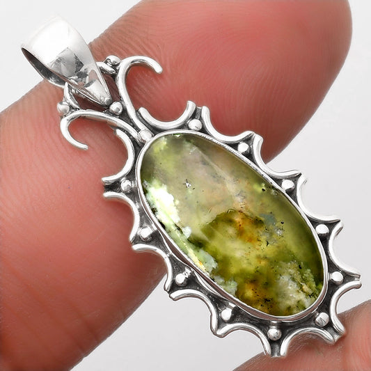 Natural Chrome Chalcedony Pendant P-1249 SDP107335