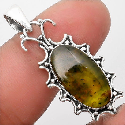 Natural Chrome Chalcedony Pendant P-1249 SDP107345