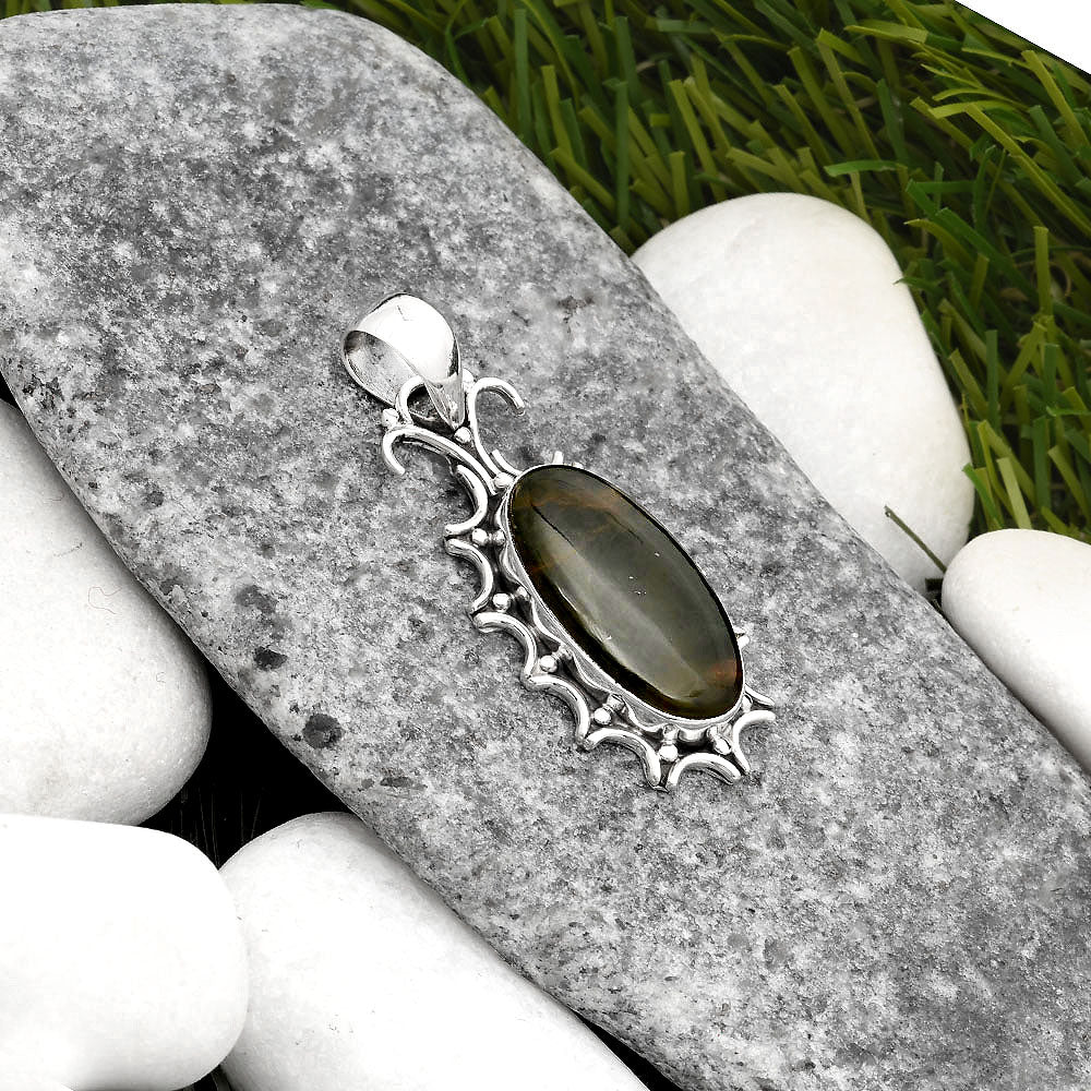 Natural Chrome Chalcedony Pendant P-1249 SDP107345