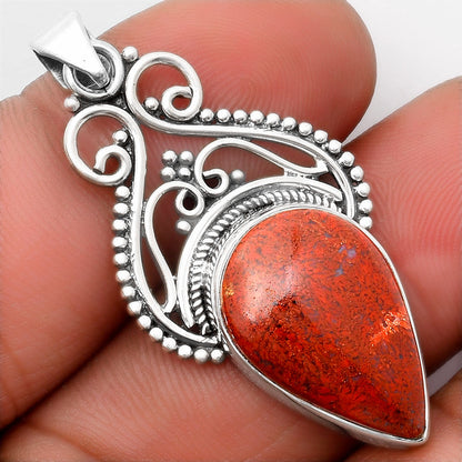 Natural Red Moss Agate Pendant P-1541 SDP107367