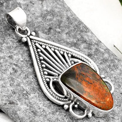 Natural Turkish Rainforest Chrysocolla Pendant P-1541 SDP107396