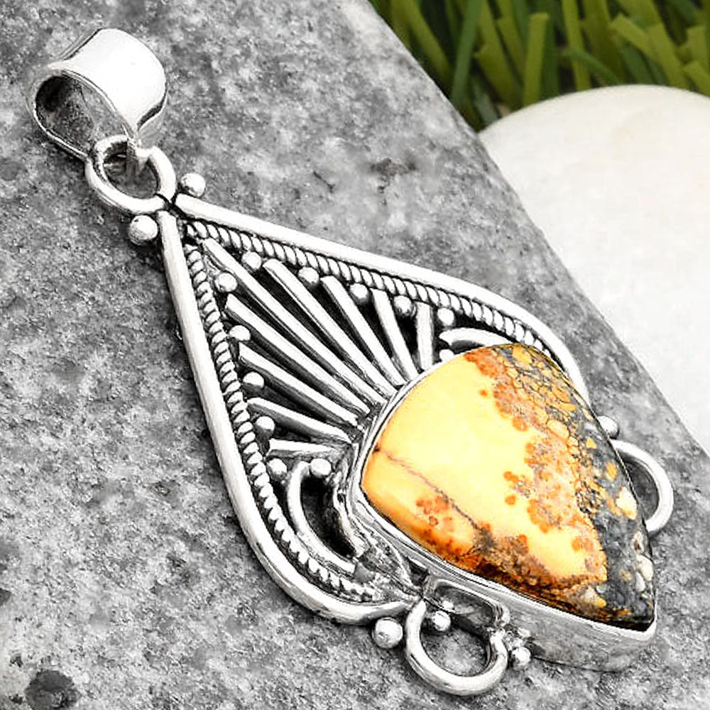 Natural Maligano Jasper - Indonesia Pendant P-1541 SDP107406