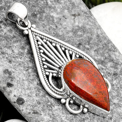 Natural Red Moss Agate Pendant P-1541 SDP107407