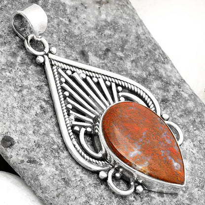 Natural Red Moss Agate Pendant P-1541 SDP107410