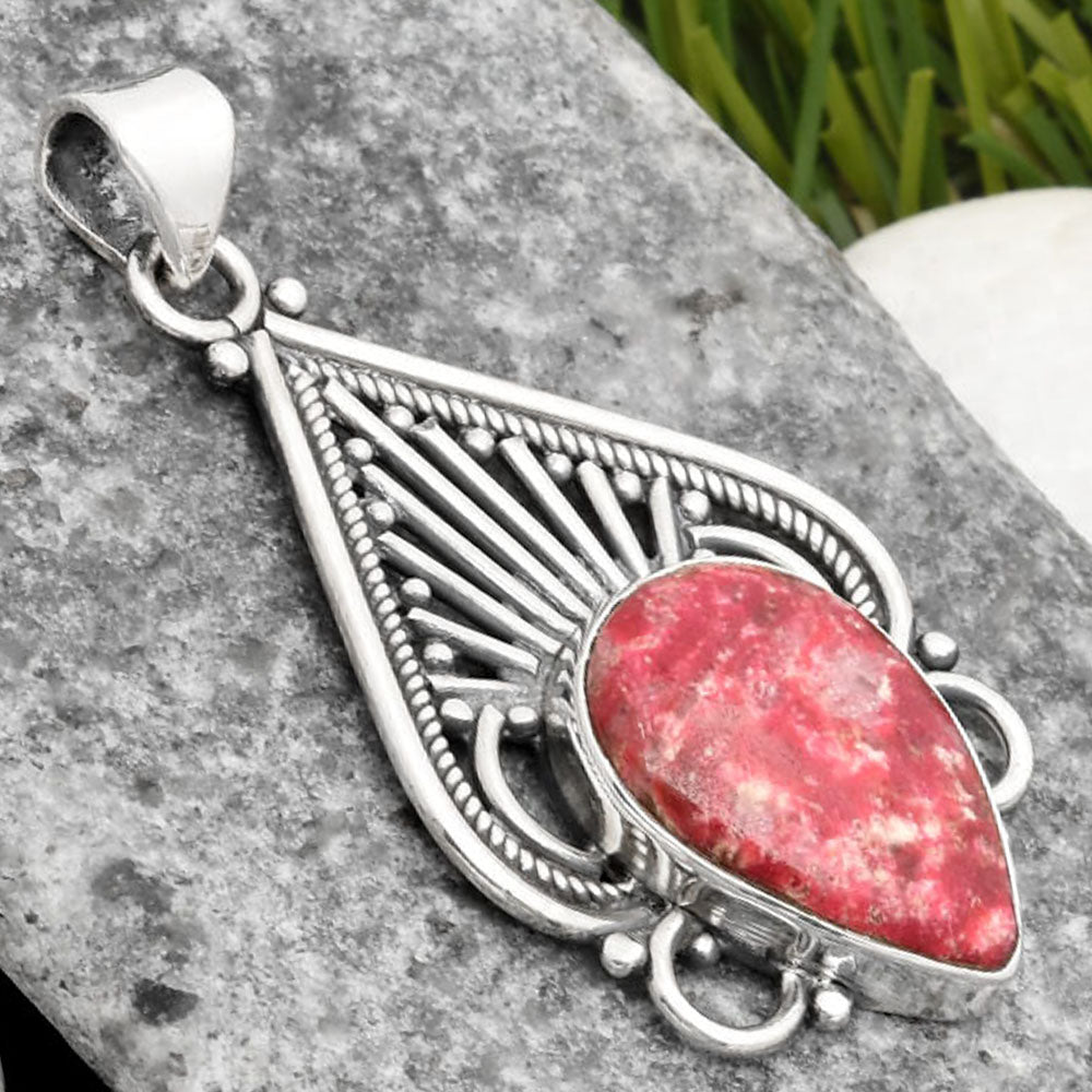 Natural Pink Thulite - Norway Pendant P-1541 SDP107419