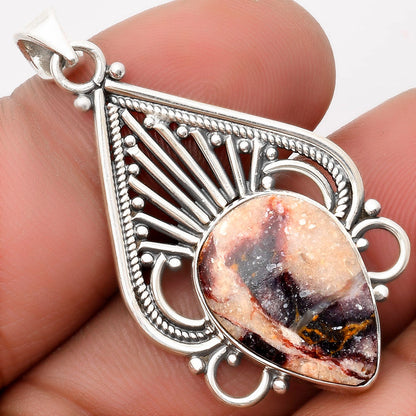 Natural Indian Blanket Jasper Pendant P-1541 SDP107427