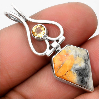 Maligano Jasper - Indonesia & Citrine Pendant P-1542 SDP107472