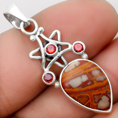 Star Natural Noreena Jasper & Garnet Pendant P-1095 SDP107489