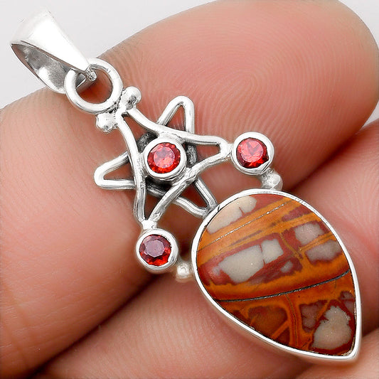 Star Natural Noreena Jasper & Garnet Pendant P-1095 SDP107489